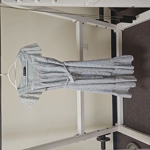 Allegra K Blue Floral Midi Dress